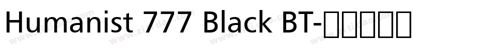 Humanist 777 Black BT字体转换